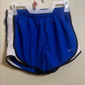 Nike Women's Athletic Shorts in Blue and White